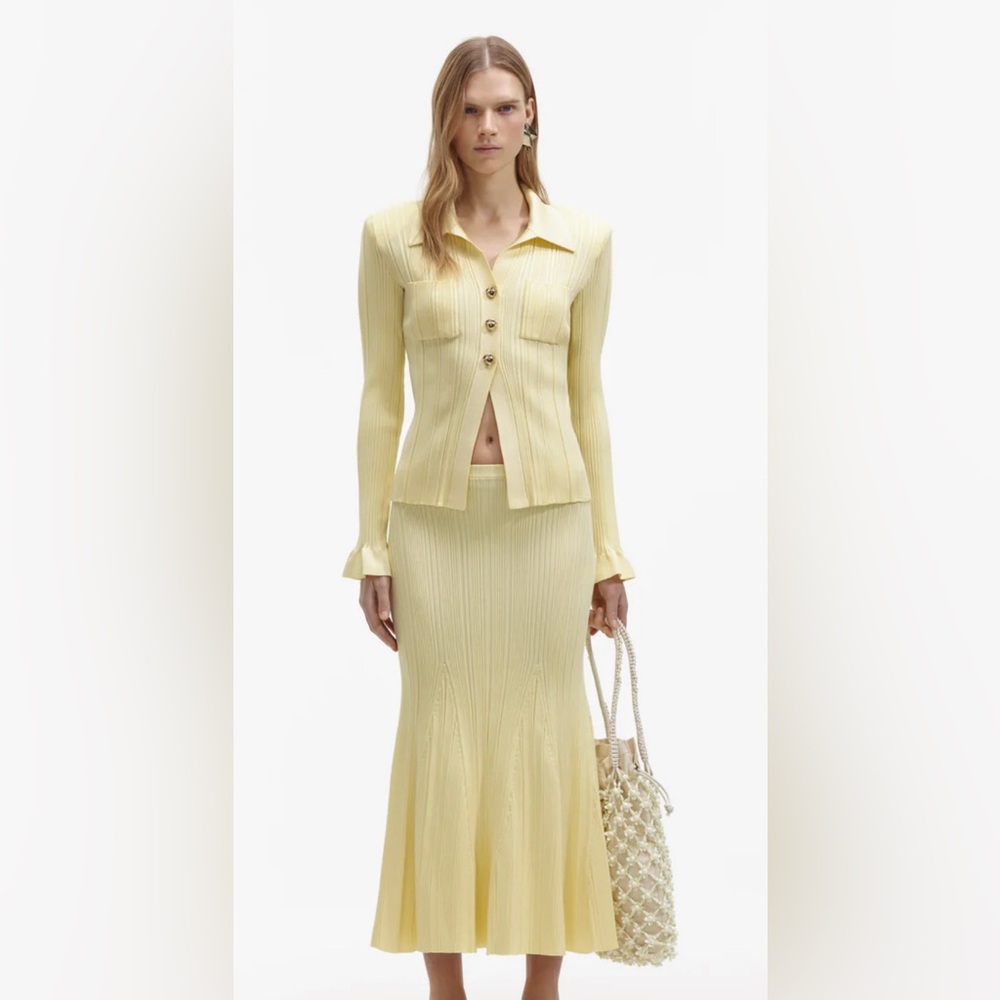 Self-Portrait Yellow Top & Skirt Set